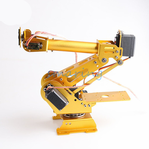 Aluminum Alloy 6-Axis Robot Arm With Servo Kit 6DOF Robotic 360 Degree Rotating Base Servo Education For Arduino ► Photo 1/6