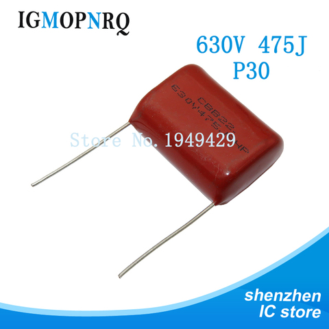 5pcs/lot 630V475 630V475J 4.7UF Pitch 30MM 630V 475 CBB Polypropylene film capacitor ► Photo 1/2