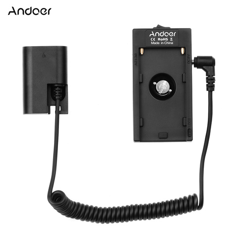 Andoer NP-F970 F750 Battery Plate Holder Adapter + LP-E6 Dummy Battery Coupler for Canon EOS 5D Mark II III/6D/7D/60D/70D/80D ► Photo 1/6