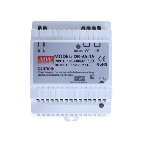 DR-45 45W Single Output 5V 12V 15V 24V Din Rail Switching Power Supply ► Photo 1/6