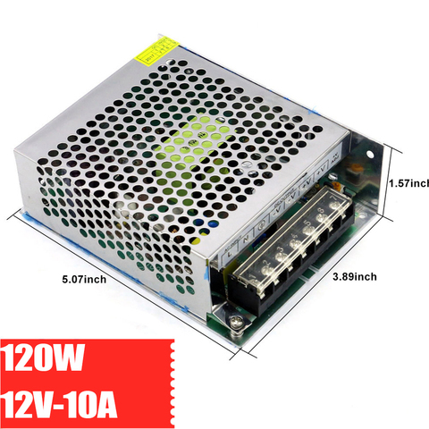 S-120-12 AC To DC 12V Switching Power Supply Metal Shield 10A/120W LED Security Monitoring Voltage Regulator Stabilizer ► Photo 1/6
