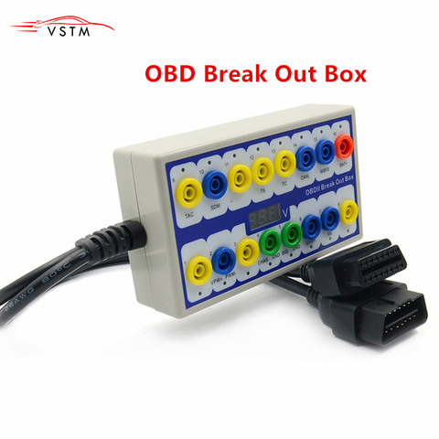 Professional Auto Car OBD 2 Break Out Box OBD2 Breakout Box OBD OBDII Protocol Detector Diagnostic Connector Detector ► Photo 1/6