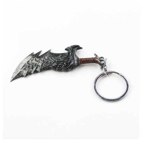 ZRM Fashion God Of War 4 Keychain Kratos Axe Demon Knife Weapons Model Key Chain Chaveiro Men Cosplay Keyring Car Accessory ► Photo 1/6