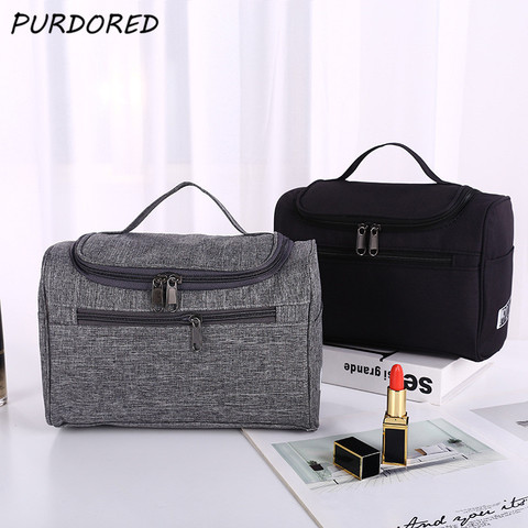 PURDORED 1 Pc Large Men Washing Bag Waterproof Oxford Cosmetic Bag Travel Makeup Bag Beauty Cosmetic Bag Toiletry Kit Necessaire ► Photo 1/6