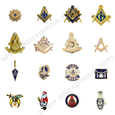 Masonic  Lapel Pins Badge Mason Freemason compass and square G eye  past master  Commemorative Freemasonry  accessories ► Photo 1/6