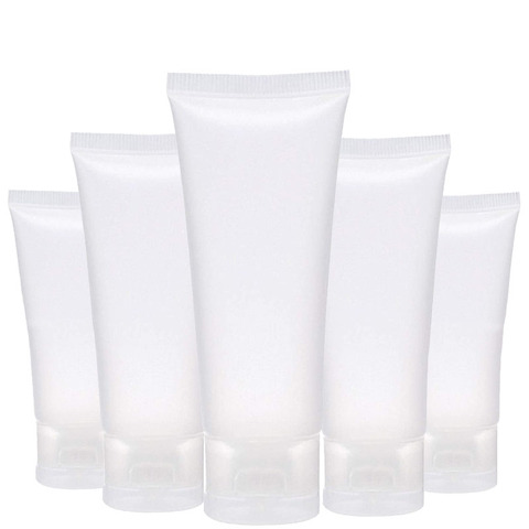 50pcs/lot Clear Plastic Soft Tubes 30ml 50ml 100ml Empty Cosmetic Cream Emulsion Lotion Packaging Containers ► Photo 1/6