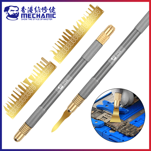 MECHANIC Non-Slip Metal Scalpel Knife Kit Cutter Engraving Craft Carving Knives+20pcs Blades Phone PCB Stencil Repair Hand Tools ► Photo 1/6