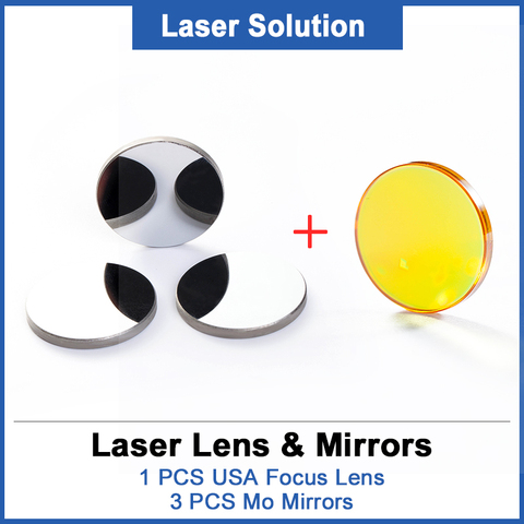 1Pcs USA Focus Lens Laser Engraver Dia.12mm Focal Length 50.8mm + 3PCS MO Mirrors 20mm for 3020 K40 Co2 Laser Engraving Machine ► Photo 1/6