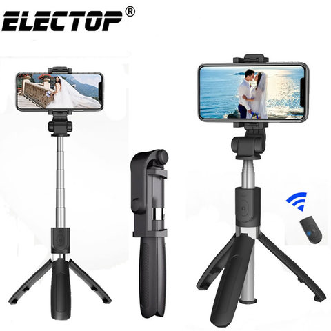 Bluetooth Selfie Stick with Tripod Plastic Alloy Self Stick Selfiestick Phone Smartphone Selfie-Stick for Iphone Samsung Huawei ► Photo 1/6