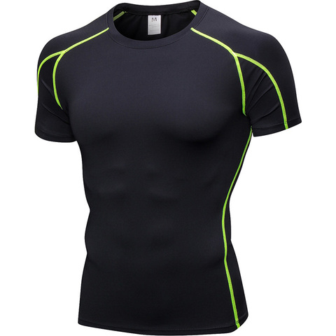 New Compression Shirt Men Fitness Gym Shirt Sport Running T-shirt Rashgard Men Tops Tee Quick Dry Short Sleeve T-shirt For Men ► Photo 1/6