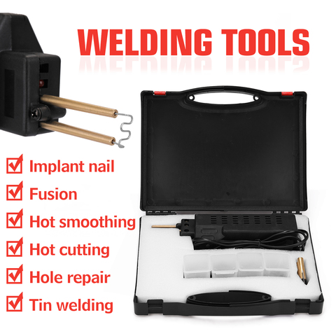 KKMOON Plastic Welder Plastic Welding Gun Car Plastic Welding Machine Plastic Repair 50W Hot Soldering Iron Set Welding Machine ► Photo 1/6