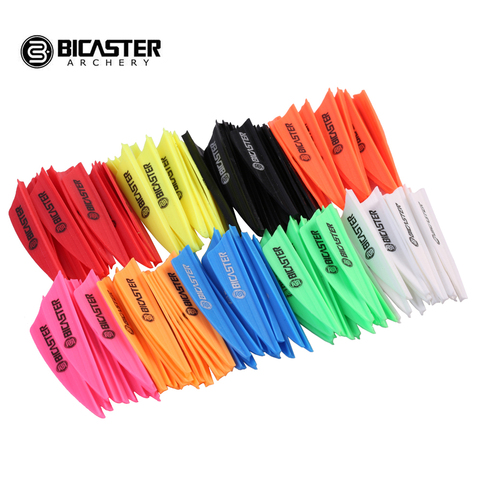 Bicaster 50pcs Archery Arrow Plastic Fletch 1.75