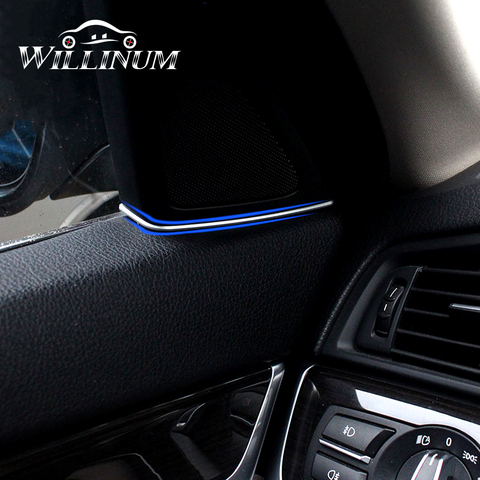 Car door tweeter slot plug stickers for BMW f10 f11 auto front door speakers frame trim sequins fit original ABS chrome sticker ► Photo 1/6