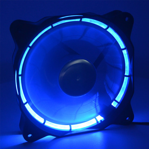 Free Shipping 120mm cpu cooler 1pcs Blue LED fan 120X120X25mm DC 12V 0.14A 900RPM Silent quiet solar eclipse chassis cooling fan ► Photo 1/4