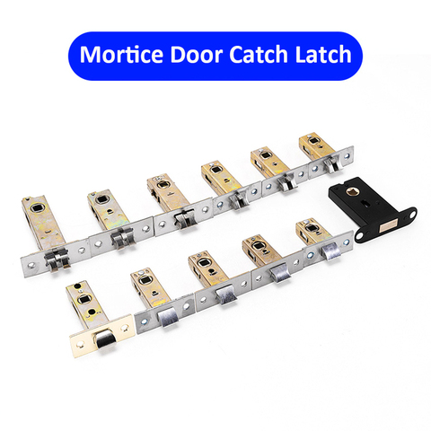 35mm-70mm Flat Tongue Lock Mortice Tubular Latch Stainess Steel Internal Door Bolt Facility Sprung Catch for Bathroom Toilet ► Photo 1/6