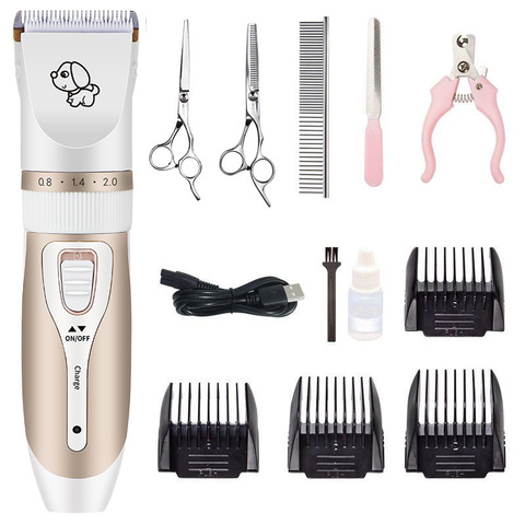 Rechargeable Professional Hair Clipper (Pet/Cat/Dog/Rabbit) haircut Trimmer Dog Hair Clipper Grooming Shaver Set Pets cordless ► Photo 1/6
