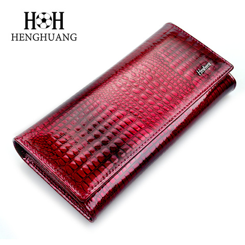 HH Women Wallets and Purses Luxury Brand Alligator Long Genuine Leather Ladies Clutch Coin Purse Female Crocodile Cow Wallet ► Photo 1/6