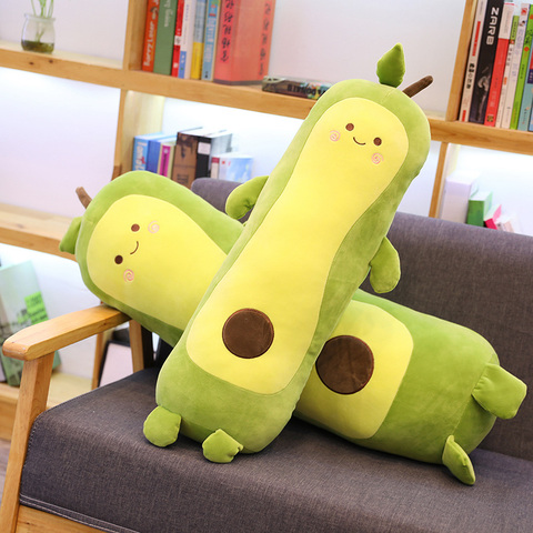 Plush Avocado Pillow Food Plush Toys Stuffed Fruit Plants Dolls Soft Long Pillow Plush Cute Dolls for Girl Gift Sofa Cushion ► Photo 1/6