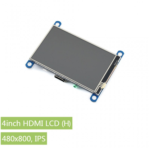 Waveshare 4inch HDMI LCD (H) Resistive Touch Screen IPS LCD 480x800 Resolution Designed for Raspberry Pi ► Photo 1/6