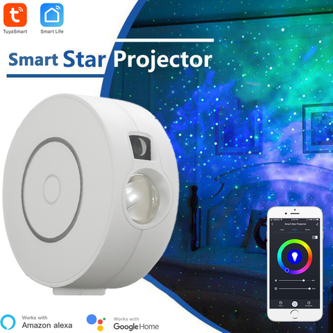 Tuya Smart Star Projector WiFi Laser Starry Sky Projector Waving Night Light Led Colorful APP Wireless Control Alexa Compatible ► Photo 1/6