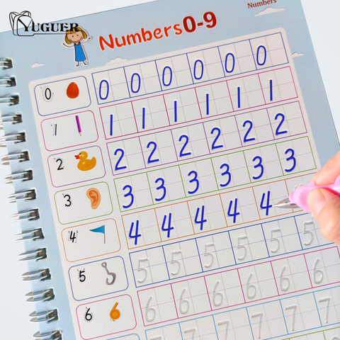 2022 Reusable Children 3D Copybook For Calligraphy Numbers 0-100 Handwriting Textbook Learning Math Book Writing For Kids Toys ► Photo 1/6