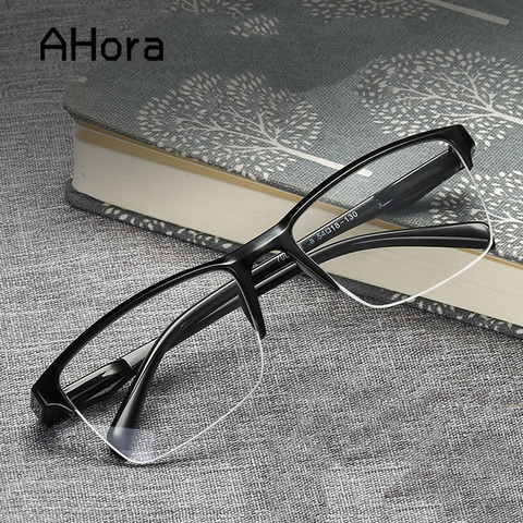 Ahora Ultralight Square Half Frame Reading Glasses Presbyopic Glasses Men Women +0.25 0.5 0.75 1 1.25 1.5 1.75 2 2.25 2.5 2.75 3 ► Photo 1/6