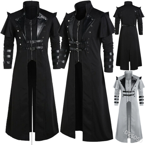 Mens Coat Cosplay Costume Medieval Renaissance Punk Retro Stage Jacket Stage Performance Steampunk Jacket Halloween Clothing ► Photo 1/6