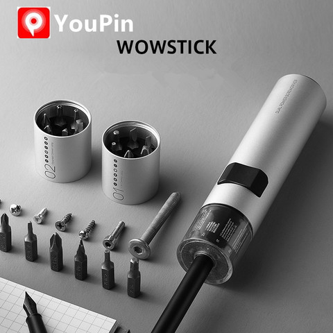 Wowstick 12 in 1 Dual Power Lithium Electric Screwdriver 3LED Lights Rechargeable Screw Driver Kit Magnetic Suction One Button ► Photo 1/6