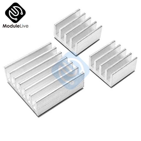 3pcs/set One Set Aluminum Heatsink Cooler Adhesive Kit for Cooling Raspberry Pi ► Photo 1/6