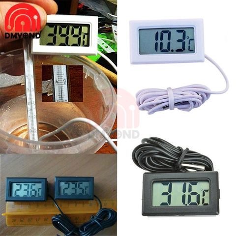 Mini Digital LCD Probe Sensor Thermometer Thermograph For Aquarium Refrigerator Kit Chen Bar Use Fridge Freezer Thermometer ► Photo 1/1