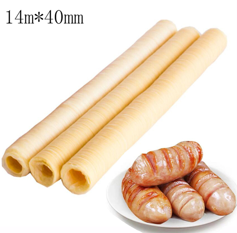 Soy Sausage Packaging Tools 14m Casing for Sausage Salami Hot Dog Casing Hamburger Cooking Tool Basters edible Casings ► Photo 1/6