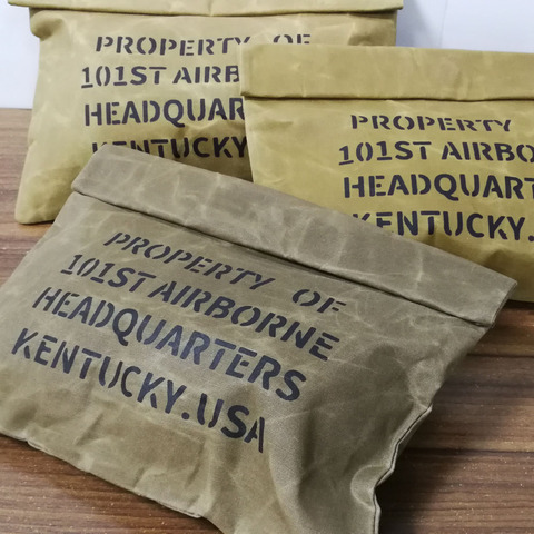 American Oil Wax Canvas Clutch bag Vintage Handbags Military Handbag Khaki Casual Print US Bag Envelope Retro Capacity men Bags ► Photo 1/5