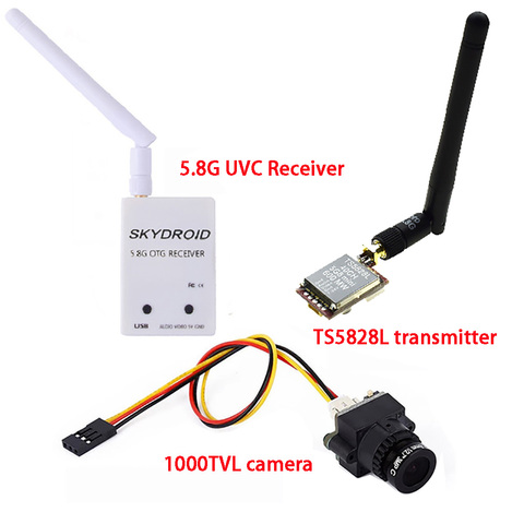 Hot sale 5.8G FPV Receiver UVC Video Downlink OTG VR Android Phone TS5828L 5.8G 48CH 600mW Wireless AV Transmitter 1000TV Camera ► Photo 1/6