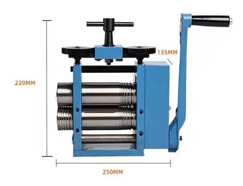 Jewelry Rolling Mill Tablet Machine Jewelry Tool and Equipment Diy BLUE Rolling Mill ( 4 ROLLERS ), Hand Operated ► Photo 1/2