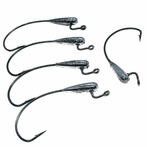 5PCS/LOT Wide Gap Offset Hooks 2G/3.5G Lead Offset Fishing Hooks Worm Hooks Softbait Hooks  Weedless Hooks for Texas Rig ► Photo 1/6