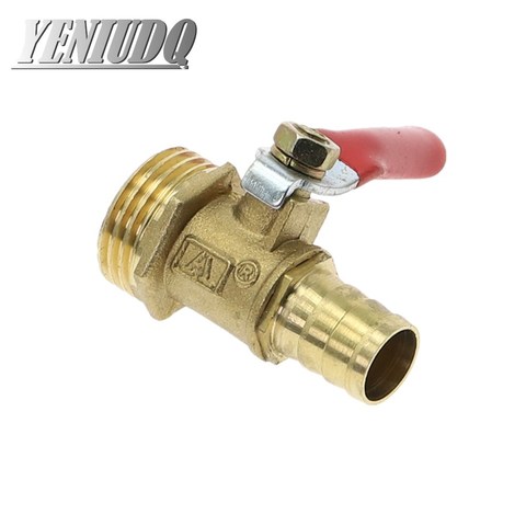 Brass Barbed ball valve 4-12 Hose Barb 1/8'' 1/2'' 1/4'' Male Thread Connector Joint Copper Pipe Fitting Coupler Adapter ► Photo 1/6