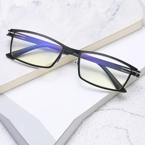 Modern Trend Titanium Alloy Black Luxury Men Full Rim Reading Glasses +0.75 +1 +1.25 +1.5 +1.75 +2 +2.25 +2.5 +2.75 +3 to +4 ► Photo 1/6