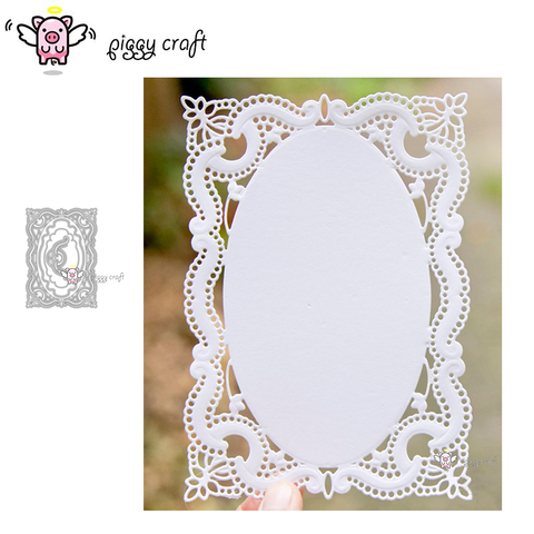 Piggy Craft metal cutting dies cut die mold Lace hole rectangular frame Scrapbook paper craft knife mould blade punch stencils ► Photo 1/3