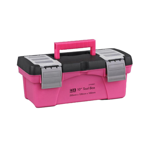 10 12.5 Inch Portable Tool Box Plastic Storage Pink Lady Women Inner Layer Toolbox for Tool Components Daily Necessities ► Photo 1/5