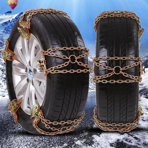 Tire Spikes Car Snow Chain Metal Anti-skid Crossing Steel Tire Chain For Ice Snow Sand Climbing Mud Driving In Winter ► Photo 1/6