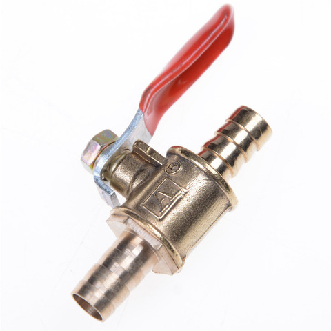 1/4 Hose Barb 6mm-10mm Hose Barb Inline Brass Water Oil Air Gas Fuel Line Shutoff Ball Valve Pipe Fittings ► Photo 1/5