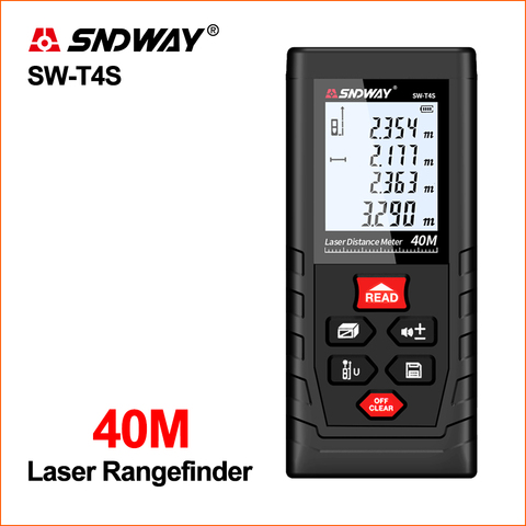 SNDWAY Laser Rangefinder Distance Meter Range Finder Mini Digital Meater Laser Distance Sensor SW-T4S 40M Laser Distance Meters ► Photo 1/6