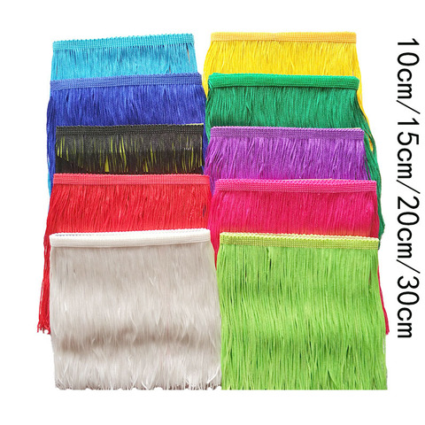 10yards 10/15/20cm Width Polyester Tassel Fringe Encryption  Thread Lace Trimming for Latin Dress Curtain Diy Fabric Accessories ► Photo 1/6