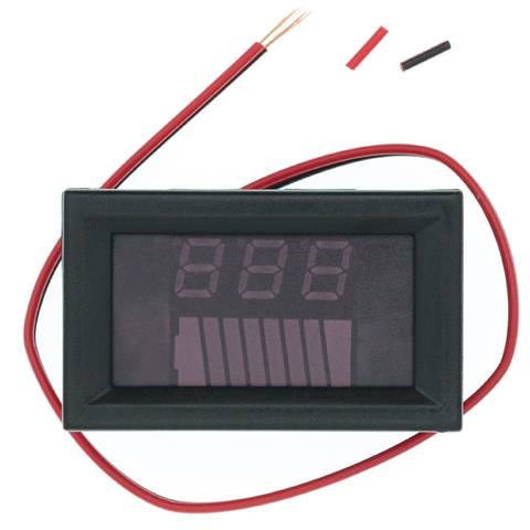 Waterproof DC 12V-60V ACID Red Digital Lead Battery Capacity Indicator Charge Level Lead-acid LED Tester Voltmeter ► Photo 1/6