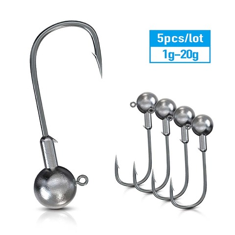 Banshee 5pcs/lot Fishhook 1g/2g/5g/7g/14g/20g Jighead Tungsten Jigs Hooks Fishing Jig Head For Fishing Jig Head Hook Soft Lure ► Photo 1/6