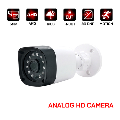 Analog hd camera 1080P 4MP 5MP cctv video surveillance security outdoor waterproof plastic bullet ahd cameras for home Infrared ► Photo 1/6