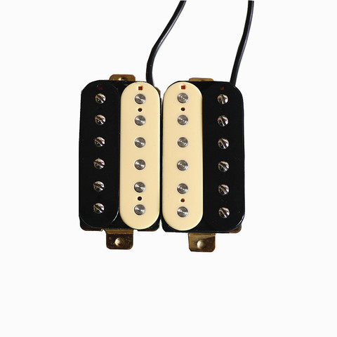 Sell Free Shipping Neck and bridge Zebra Ivory color Alnico 2 humbucker guitar pickup ► Photo 1/6