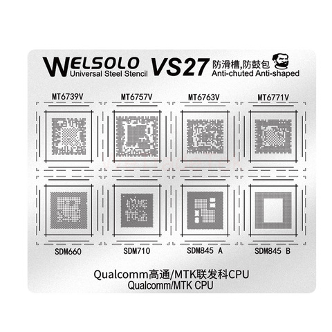 Mechanic Universal BGA Stencil for MTK Qualcomm Speadtrum Android CPU Power Supply Series Reballing Stencil Solder Template ► Photo 1/5