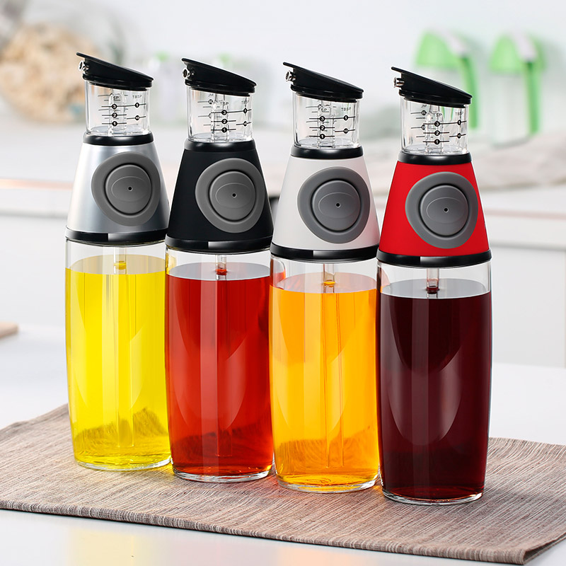 500ml Oil Dispenser Oil Vinegar Dispenser Glass Bottle for Kitchen Cooking BBQ 