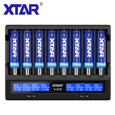 XTAR VC8 Battery Charger QC3.0 Fast Charging Type-C Input Max 3A 1.2V NI-MH AAA AA 3.6V Li-ion Battery 10400-26650 18650 Charger ► Photo 1/6